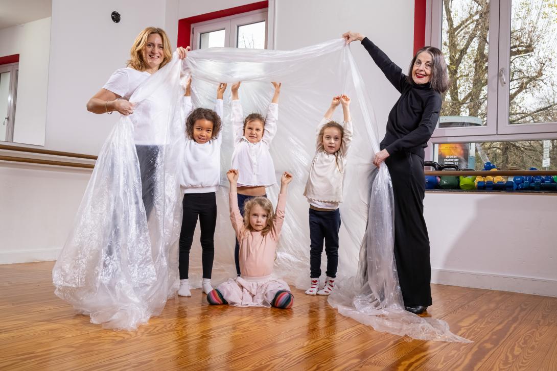 Sibylle mit ihren Kids